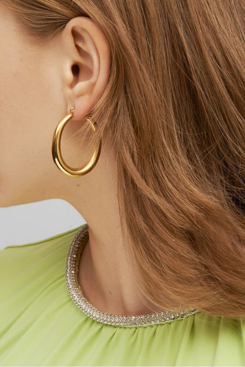 Oval Earrings Gold